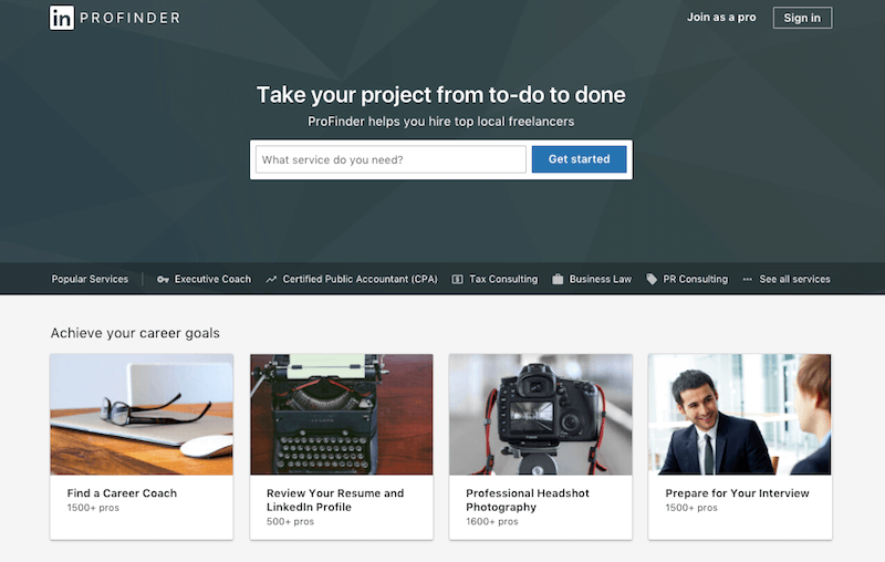 LinkedIn Profinder