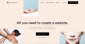 Squarespace homepage