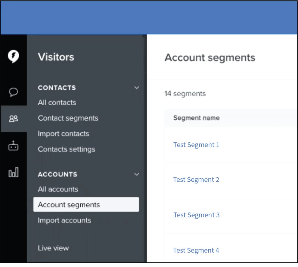 Audience Segment in Drift Admin