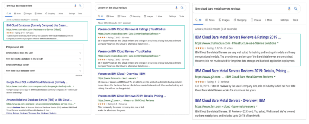 IBM search results