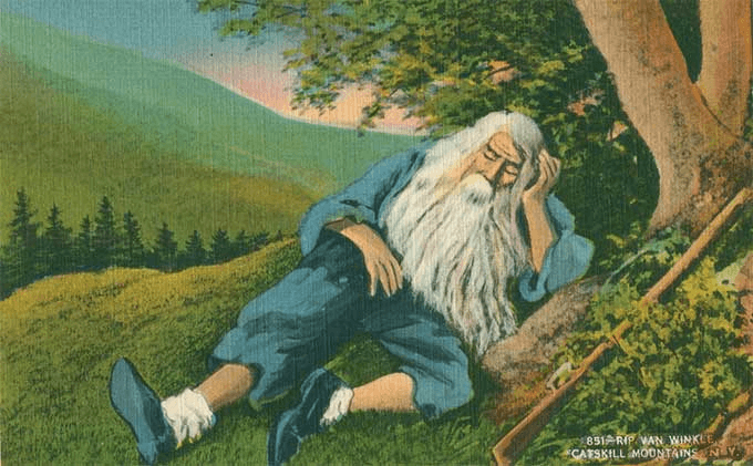 Old man on the hill waiting