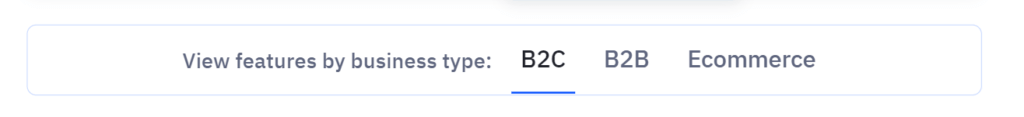 Activecampaign buisness type select