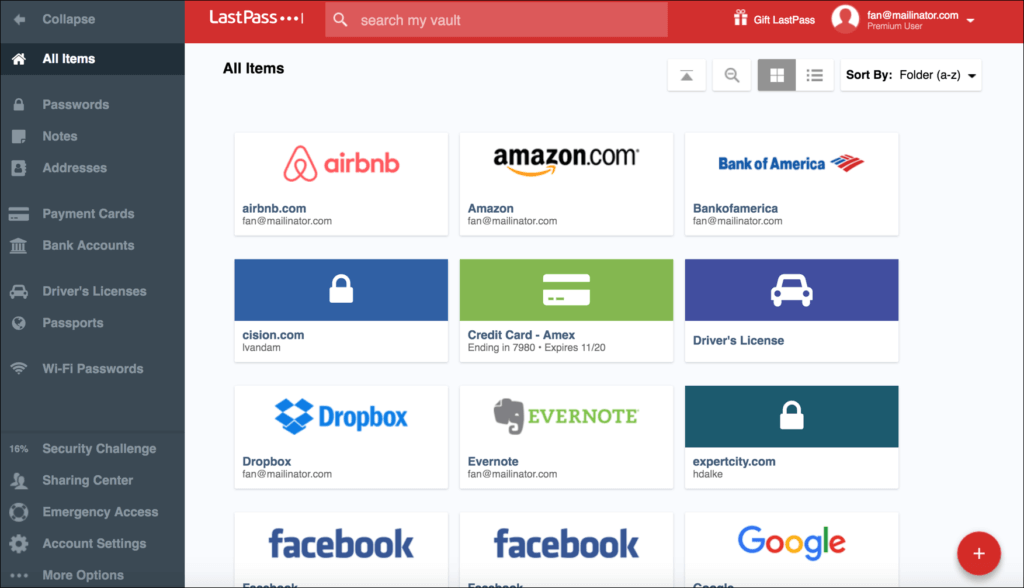 Lastpass ui