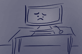 Sad computer image