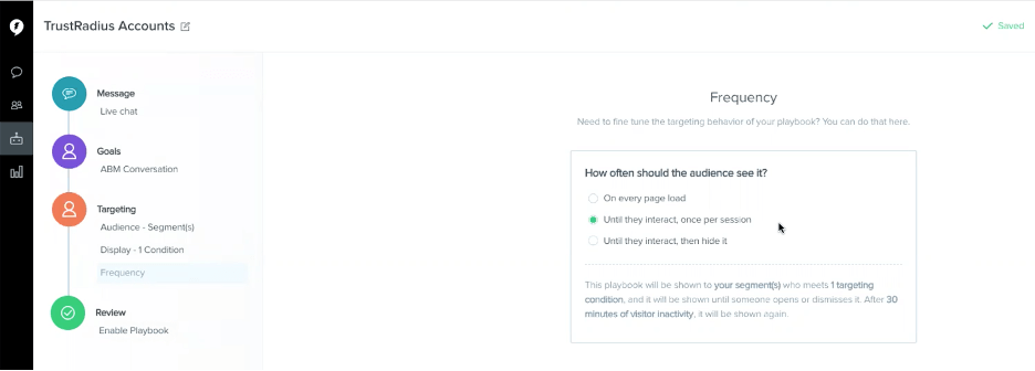 ABM Playbook Segment frequency in Drift