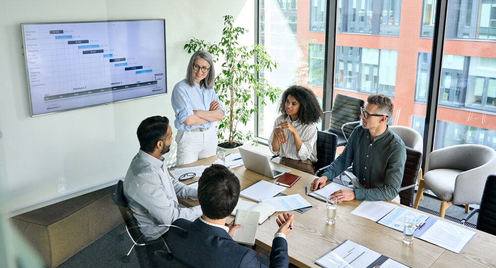 sales team using AI